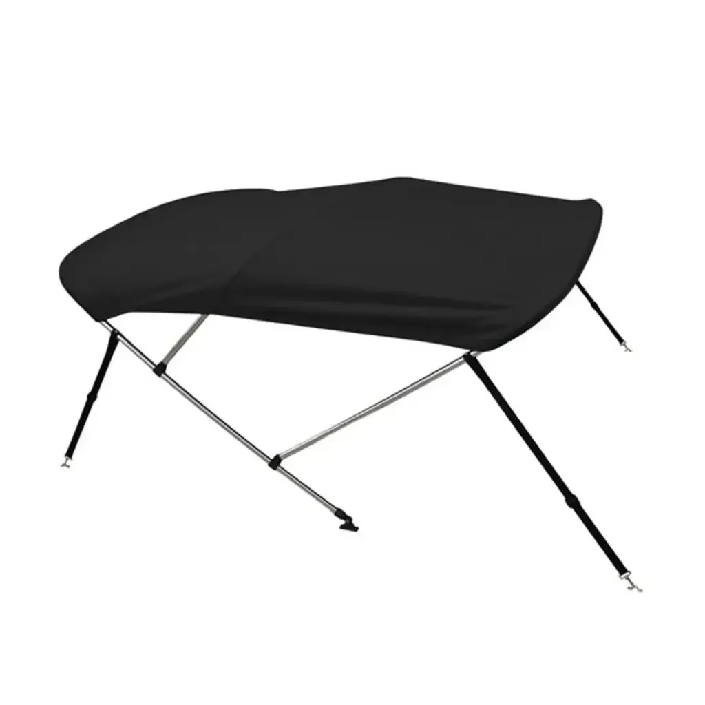 4 Bow Bimini Tops - ◉25MM-Kit-Aluminum&Duty Cover Adjustable 4 Straps (White, 8'L x 54" H x 54"-60" W)